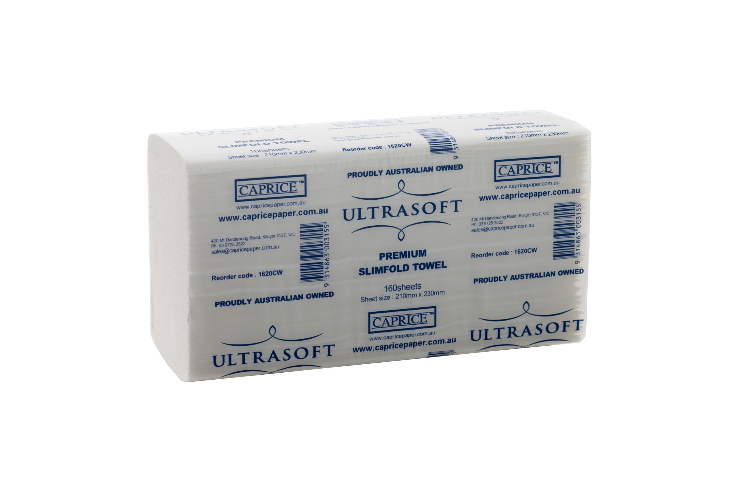 Ultrasoft Slimfold Interleaved Towel 23cm x 21cm