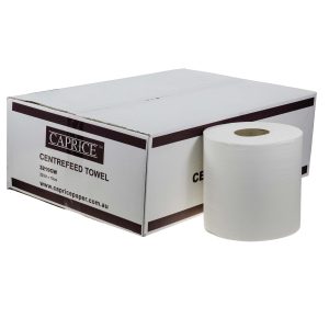 3219CW Caprice white centrefeed roll and carton