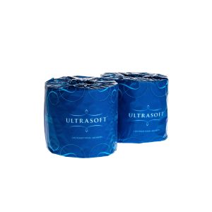 two rolls of 400CW Ultrasoft toilet rolls sit side by side