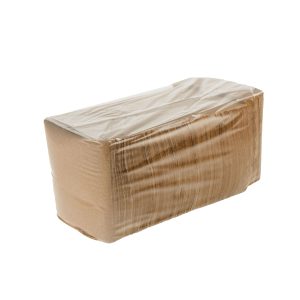 a packet of Caprice Green Kraft quilted cocktail napkins